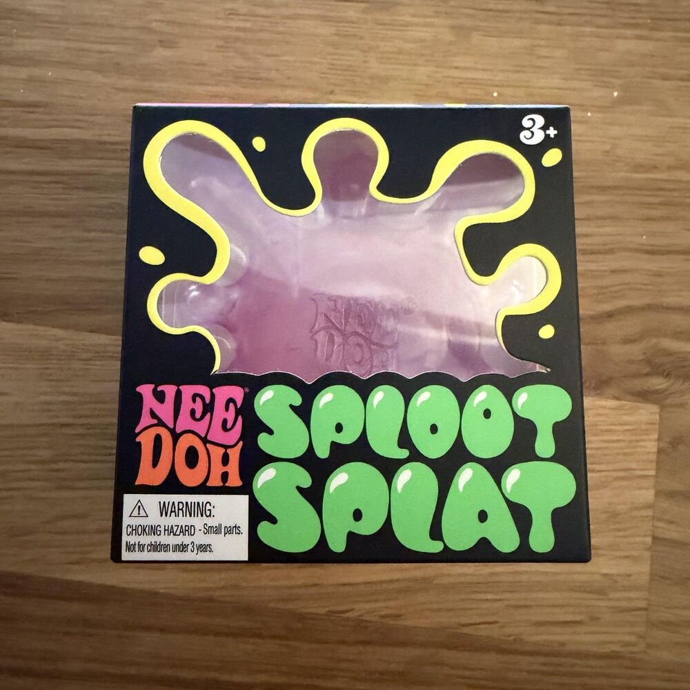 NeeDoh Sploot Splat Squishy Fidget Toy Schylling 3+ Stress Ball Purple New
